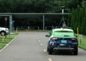 Methane detection vehicle on the road